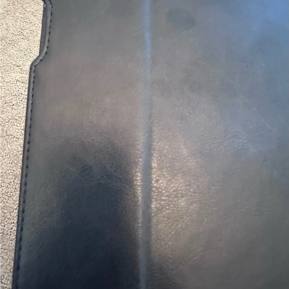 Sleek Black Tablet Cover with Leather-like Finish